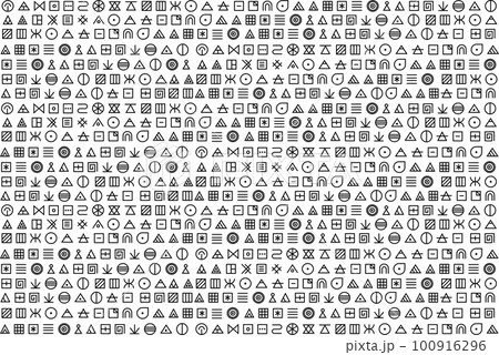 Illustration line of the glyphs symbol pattern background. Illustration line of the glyphs symbol pattern background. 100916296