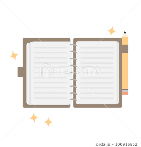 新品　ノート　ダイアリー　手帳　鉛筆　イラスト 100916852