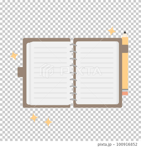 新品　ノート　ダイアリー　手帳　鉛筆　イラスト 100916852