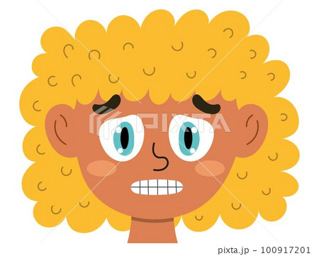 scared girl clipart face