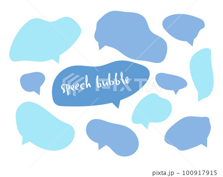 シンプル　吹き出し　イラスト　セット 100917915