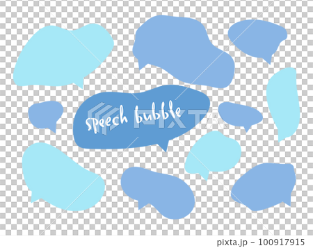 シンプル　吹き出し　イラスト　セット 100917915