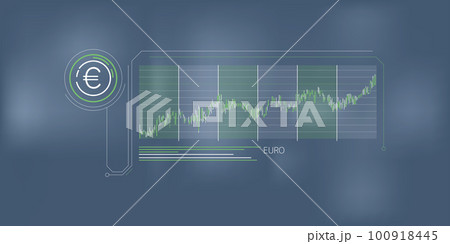 Abstract infographic of rising euro exchange rate. Abstract infographic of rising euro exchange rate. 100918445