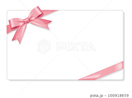 リボンフレーム　ピンクのリボン 100918659