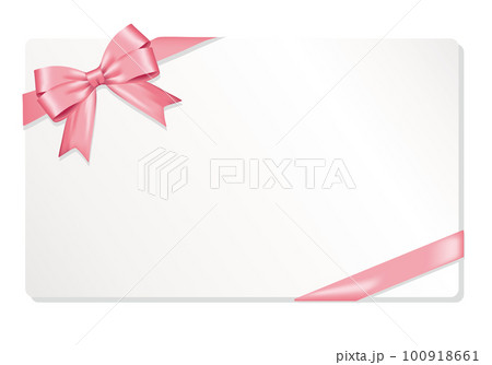 リボンフレーム　ピンクのリボン 100918661