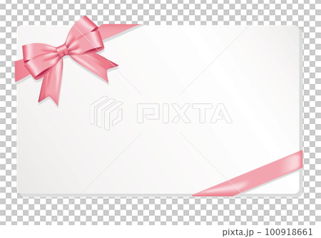 リボンフレーム　ピンクのリボン 100918661