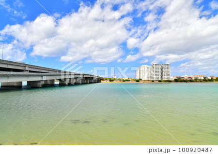 報得川越しに豊崎/豊崎にじ公園方面を望む(沖縄県豊見城市)【2023.2】 報得川越しに豊崎/豊崎にじ公園方面を望む(沖縄県豊見城市)【2023.2】 100920487