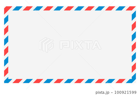 国際郵便で外国に送るエアメールのフレーム 100921599