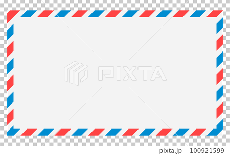 国際郵便で外国に送るエアメールのフレーム 100921599