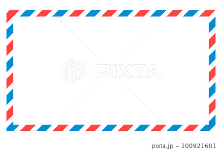 国際郵便で外国に送るエアメールのフレーム 100921601