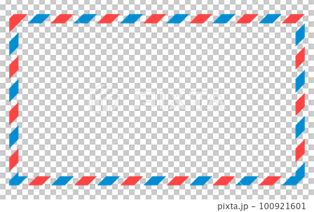 国際郵便で外国に送るエアメールのフレーム 100921601