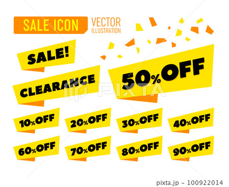 10%~90%off セールのアイコンセット 10%~90%off セールのアイコンセット 100922014