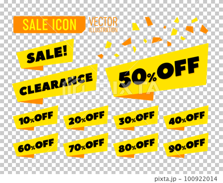 10%~90%off セールのアイコンセット 10%~90%off セールのアイコンセット 100922014