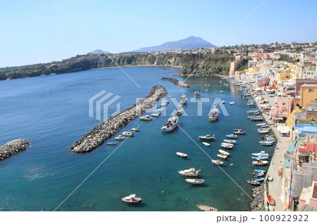 landscape of Procida Island of Napoli, Italy  100922922