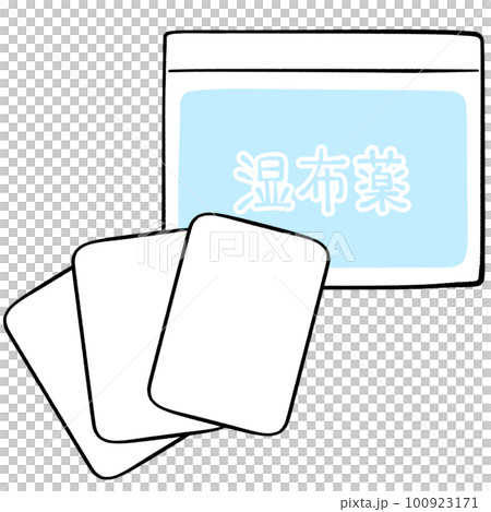 湿布薬　シンプルなお薬のイラスト 100923171