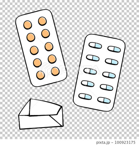 口服藥物簡單藥物的插圖 100923175