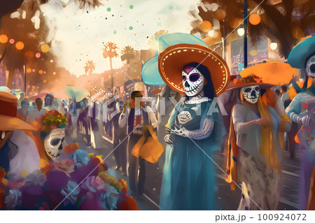 メキシコの祭り死者の日のイラスト素材 [100924072] - PIXTA