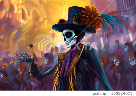 メキシコの祭り死者の日のイラスト素材 [100924073] - PIXTA
