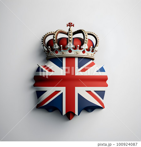 United Kingdom Royal Crown on Great Britain flag 100924087