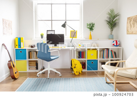 Background view of the teenager's room with modern interior. 100924703