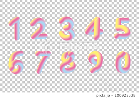 Illustration of colorful numbers 100925339