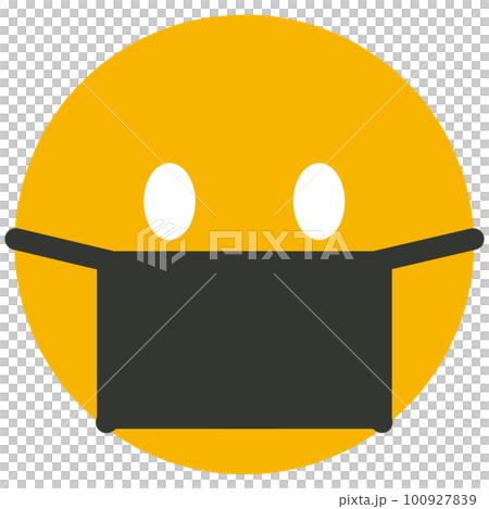 帶有簡單面部表情圖標的面具 100927839