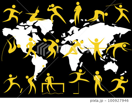 陸上競技のアスリートのアイコン 100927946