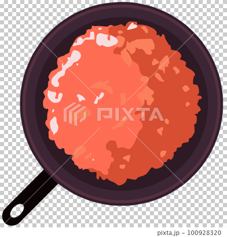 煎鍋裡的番茄醬飯 100928320