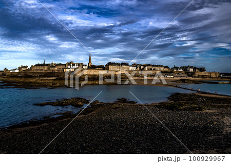 Ancient City Saint-Malo At The Atlantic Coast Of Brittany In France Ancient City Saint-Malo At The Atlantic Coast Of Brittany In France 100929967