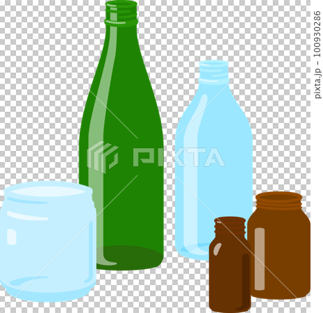 various empty bottles various empty bottles 100930286