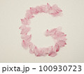 花びらで描いた英語の大文字“G” 100930723