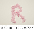 花びらで描いた英語の大文字“R” 100930727