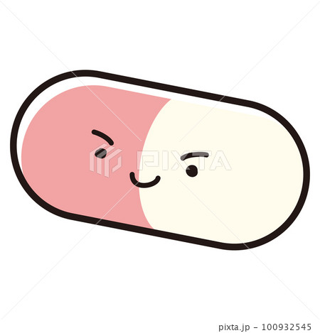 シンプルでかわいい薬のキャラクター 100932545