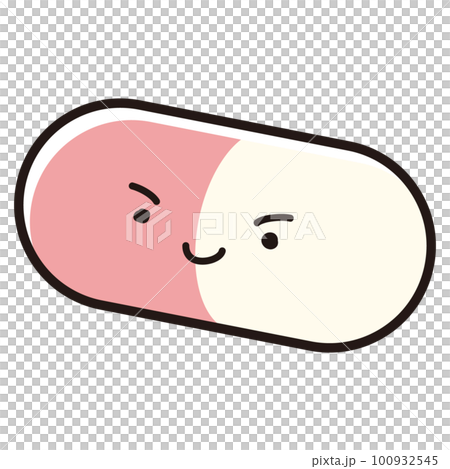 シンプルでかわいい薬のキャラクター 100932545
