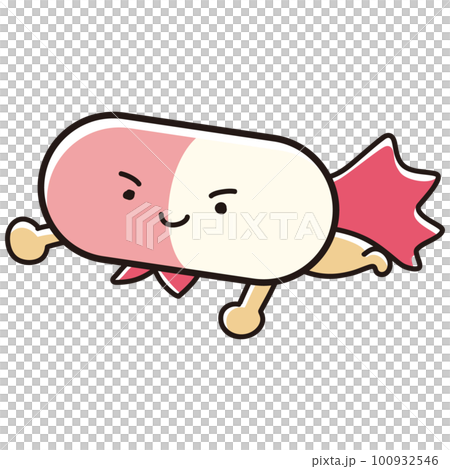 Simple and cute medicine hero character 100932546