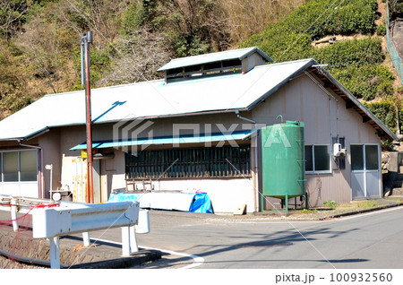 緑色の屋根の製茶場 100932560
