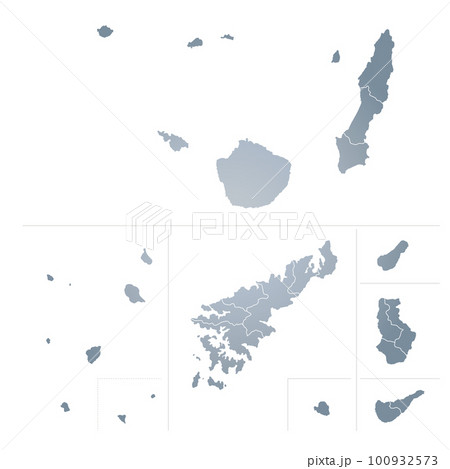 鹿児島県の離島と市町村地図