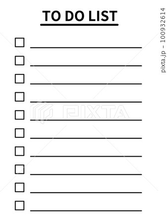 シンプルなTO DO LISTのテンプレート 100932614