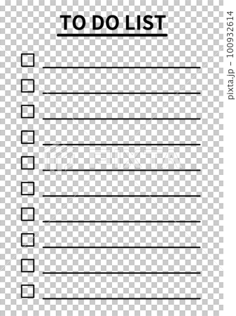 シンプルなTO DO LISTのテンプレート 100932614