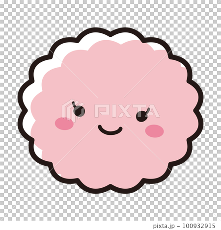 The image of female hormones, etc. Fluffy round characters 100932915