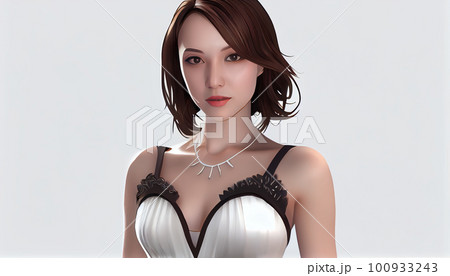 キャバクラ・ラウンジ・クラブ・ガールズバーで働く水商売の女性（Generative AI） 100933243