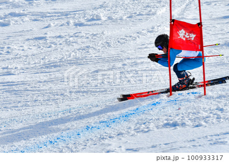 全国高校スキー大会インターハイ スキー疾走滑走男子大回転 全国高校スキー大会インターハイ スキー疾走滑走男子大回転 100933317