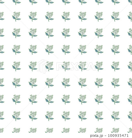 Seamless pattern with decorative flowers. Floral background. Cute plants endless backdrop. 100935471