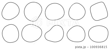 ゆるいフレームセット 抽象的 シェイプ 黒 ゆるいフレームセット 抽象的 シェイプ 黒 100936815