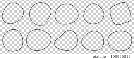 ゆるいフレームセット 抽象的 シェイプ 黒 ゆるいフレームセット 抽象的 シェイプ 黒 100936815