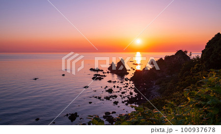 若狭湾の夕暮れ 若狭湾の夕暮れ 100937678