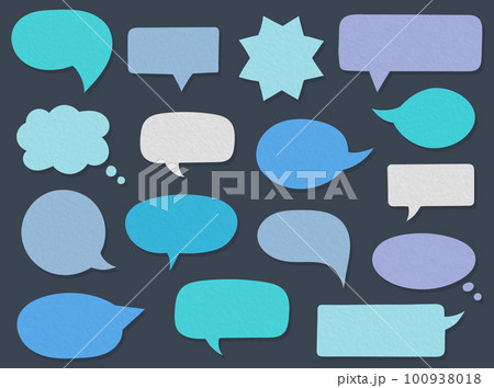 Blue Speech Bubbles 100938018