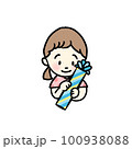 プレゼントを持った女の子　父の日のイラスト 100938088