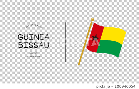 ギニアビサウの国旗アイコン ベクターイラスト ギニアビサウの国旗アイコン ベクターイラスト 100940054