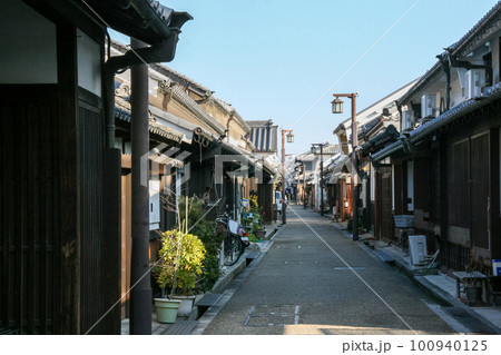 昔の古い日本の町並み 昔の古い日本の町並み 100940125